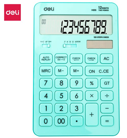 Калькулятор настольный Deli Touch EM01531 голубой 12-разр. EM01531