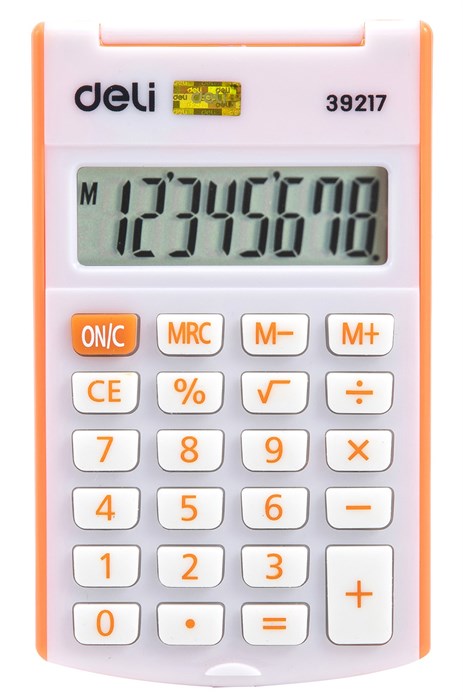 Калькулятор карманный Deli E39217/OR оранжевый 8-разр. E39217/OR