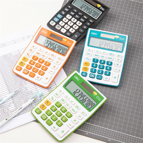 Калькулятор настольный Deli E1238black черный 12-разр. E1238BLACK