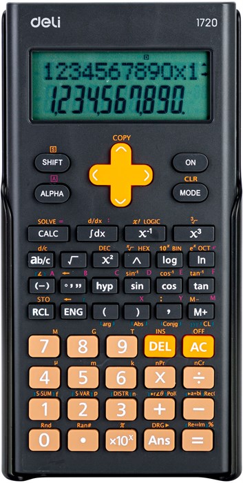 Калькулятор научный Deli E1720-black черный 10+2-разр. E1720-BLACK