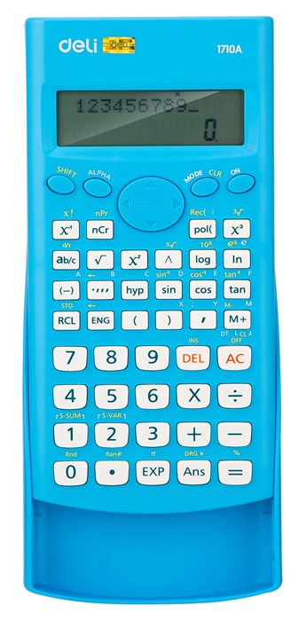 Калькулятор научный Deli E1710A/BLU синий 10+2-разр. E1710A/BLU