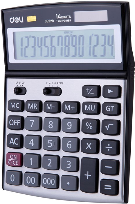 Калькулятор настольный Deli E39229 серебристый 14-разр. E39229