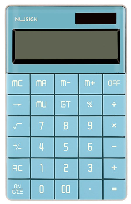 Калькулятор настольный Deli Nusign ENS041blue синий 12-разр. ENS041BLUE