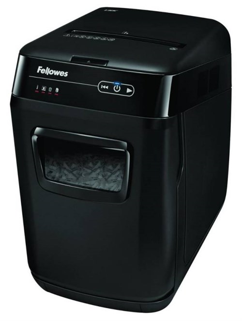 Шредер Fellowes AutoMax 200C с автоподачей (секр.P-4) фрагменты 200лист. 32лтр. пл.карты FS-46536