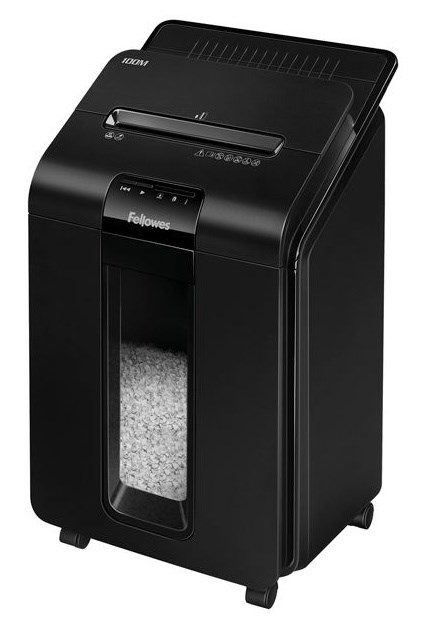 Шредер Fellowes AutoMax 100M с автоподачей (секр.P-4) фрагменты 100лист. 23лтр. скрепки скобы пл.кар FS-46292