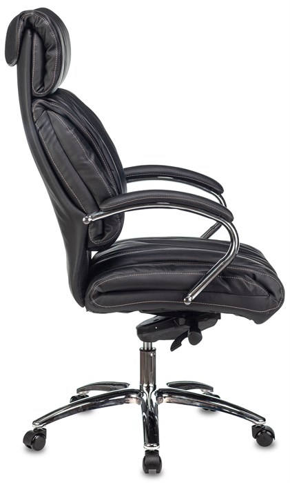 Кресло руководителя Бюрократ T-9904NSL черный кожа крестов. металл хром T-9904NSL/BLACK