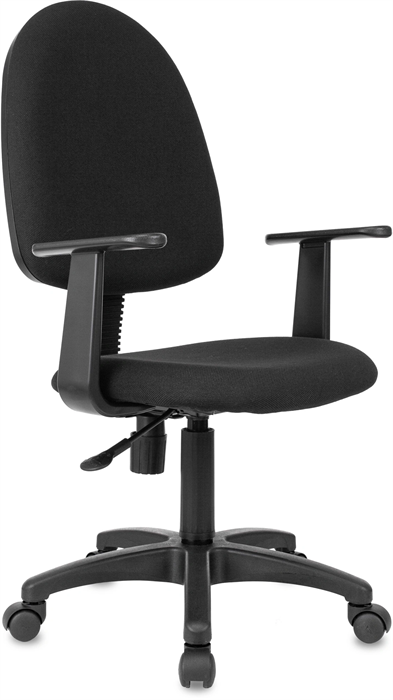 Кресло Бюрократ CH-1300 черный Престиж+ крестов. пластик CH-1300/T-15-21