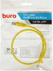 Патч-корд Buro UTP 4 пары cat.5E CCA molded 0.5м желтый RJ-45 (m)-RJ-45 (m) (UTP-5E-0,5M-Y) UTP-5E-0,5M-Y