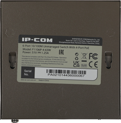 {{productViewItem.photos[photoViewList.activeNavIndex].Alt || productViewItem.photos[photoViewList.activeNavIndex].Description || 'Коммутатор IP-Com F1106P-4-63W (L2) 6x100Мбит/с 4PoE 63W неуправляемый'}}