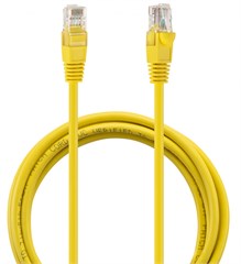 Патч-корд Buro UTP-5E-2M-Y UTP 4 пары cat.5E CCA molded 2м желтый RJ-45 (m)-RJ-45 (m) UTP-5E-2M-Y