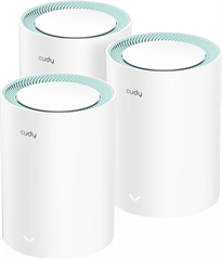 Бесшовный Mesh роутер Cudy M1500 (M1500(3-PACK)) AX1500 10/100/1000BASE-TX белый M1500(3-PACK)
