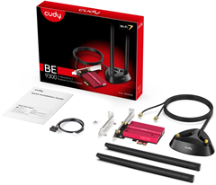 Сетевая карта Wi-Fi + Bluetooth Cudy WE9300S BE9300 PCI Express x1 (ант.внеш.съем) 2ант. WE9300S