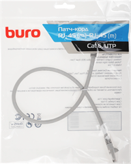 Патч-корд Buro UTP-6-0,5M-G UTP 4 пары cat.6 CCA molded 0.5м серый RJ-45 (m)-RJ-45 (m) UTP-6-0,5M-G
