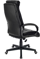 Кресло руководителя Бюрократ CH-824 черный экокожа крестов. пластик CH-824B/LBLACK