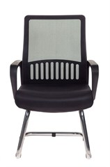 Кресло Бюрократ MC-209 черный TW-01 TW-11 сетка/ткань полозья металл серебристый MC-209/B/TW-11