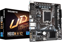 Материнская плата Gigabyte H610M H V2 Soc-1700 Intel H610 2xDDR5 mATX AC`97 8ch(7.1) GbLAN+VGA+HDMI H610M H V2