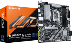 Материнская плата Gigabyte B860M D3HP Soc-1851 Intel B860 4xDDR5 mATX AC`97 8ch(7.1) GbLAN RAID+HDMI B860M D3HP
