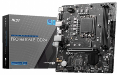 Материнская плата MSI PRO H610M-E DDR4 Soc-1700 Intel H610 2xDDR4 mATX AC`97 8ch(7.1) GbLAN+VGA+HDMI PRO H610M-E DDR4