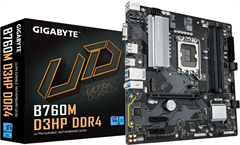 Материнская плата Gigabyte B760M D3HP DDR4 Soc-1700 Intel B760 4xDDR4 mATX AC`97 8ch(7.1) GbLAN RAID B760M D3HP DDR4
