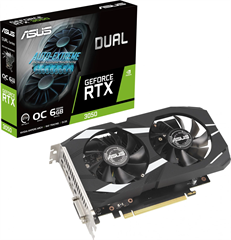 Видеокарта Asus PCI-E 4.0 DUAL-RTX3050-O6G NVIDIA GeForce RTX 3050 6Gb 96bit GDDR6 1507/14000 DVIx1  DUAL-RTX3050-O6G