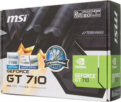 Видеокарта MSI PCI-E 2.0 GT 710 2GD3H LP NVIDIA GeForce GT 710 2Gb 64bit DDR3 954/1600 DVIx1 HDMIx1  GT 710 2GD3H LP