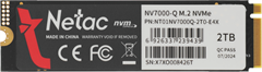 Накопитель SSD Netac PCIe 4.0 x4 2TB NT01NV7000Q-2T0-E4X NV7000Q M.2 2280 NT01NV7000Q-2T0-E4X
