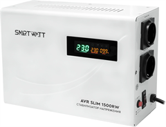 {{productViewItem.photos[photoViewList.activeNavIndex].Alt || productViewItem.photos[photoViewList.activeNavIndex].Description || 'Стабилизатор напряжения Smartwatt AVR Slim 1500RW 1500ВА белый'}}