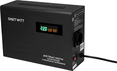{{productViewItem.photos[photoViewList.activeNavIndex].Alt || productViewItem.photos[photoViewList.activeNavIndex].Description || 'Стабилизатор напряжения Smartwatt AVR Triac 500TW 500ВА черный'}}