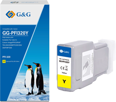 Картридж струйный G&amp;G GG-PFI320Y PFI-320Y желт.пигм. (300мл) для Canon imagePrograf TM-200/200MFP/20 GG-PFI320Y