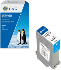 Картридж струйный G&amp;G GG-PFI120C PFI-120 C голуб.пигм. (130мл) для Canon imagePROGRAF TM-200/205/300 GG-PFI120C
