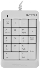 Числовой блок A4Tech FK13P белый USB slim для ноутбука (FK13P WHITE) кабель 1.5м FK13P WHITE