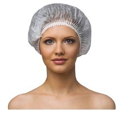 Шапочка одноразовая шарлотка белая B657