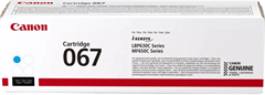 Картридж лазерный Canon 067C 5101C002 голубой бар.в компл. (1250стр.) для Canon LBP631/633/MF651/655 5101C002