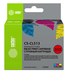 Картридж струйный Cactus CS-CL513 CL-513 многоцветный (15мл) для Canon Pixma MP240/MP250 с чипом CS-CL513