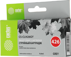 Картридж струйный Cactus CS-CLI426GY CLI-426GY серый (9мл) для Canon Pixma MG6140/MG8140 с чипом CS-CLI426GY