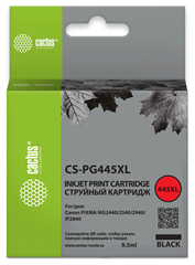 Картридж струйный Cactus CS-PG445XL PG-445XL черный (400стр.) (9.5мл) для Canon PIXMA MG2440/2540/29 CS-PG445XL