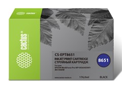 Картридж струйный Cactus CS-EPT8651 T8651 черный пигментный (8000стр.) для Epson WF5190/5690 с чипом CS-EPT8651