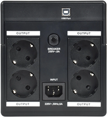 Источник бесперебойного питания ITK Electra 720Вт 1200ВА черный EET-1200VA-1-002-S