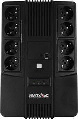 Источник бесперебойного питания Импульс Мастер 600 360Вт 600ВА черный MT60102