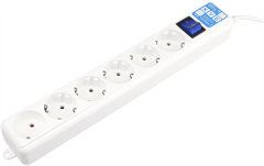 Сетевой фильтр Powercube SPL(5+1)-16B-P-3M-WHITE 3м (6 розеток) белый (коробка) SPL(5+1)-16B-P-3M