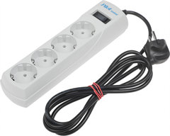 Сетевой фильтр Pilot mini 1.8м (4 розетки) белый (коробка) 127