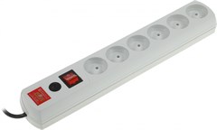 Сетевой фильтр Most R 5м (6 розеток) белый (коробка) МОSТ R 5М