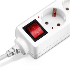 Сетевой удлинитель Buro BU-PS5.3/W 3м (5 розеток) белый (пакет ПЭ) BU-PS5.3/W