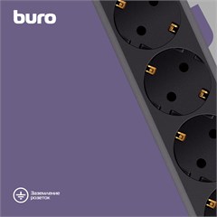 Сетевой фильтр Buro 600SH-16-1.8-B 1.8м (6 розеток) черный (коробка) 600SH-16-1.8-B