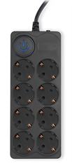 Сетевой фильтр Ippon BK-8-EU-3-10-B 3м (8 розеток) черный (коробка) BK-8-EU-3-10-B