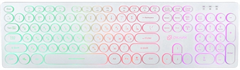 Клавиатура Оклик 420MRL белый USB slim Multimedia LED 1091227