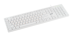 Клавиатура Acer OKW123 белый USB Multimedia (ZL.KBDEE.00D) кабель 1.5м ZL.KBDEE.00D
