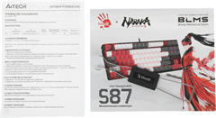 Клавиатура A4Tech Bloody S87 Naraka механическая черный/красный USB for gamer LED (S87 NARAKA) S87 NARAKA