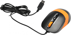 Мышь A4Tech Fstyler FM10 черный/оранжевый оптическая 1600dpi USB 4but (FM10 ORANGE) FM10 ORANGE