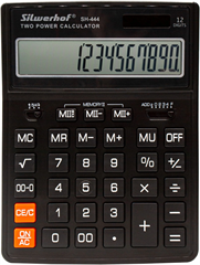 Калькулятор настольный Silwerhof SH-444 черный 12-разр. 41325